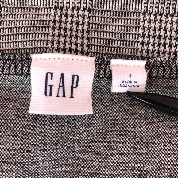 Gap Gray Plaid High Waisted Zipper A-Line Mini Skirt - Picture 7 of 8